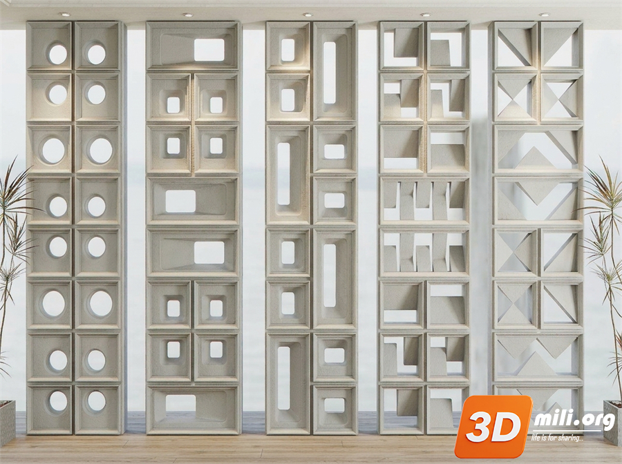 Folding screen Skp Files 